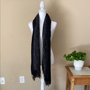 Pretty Persuasions Black Sparkle Scarf NWT